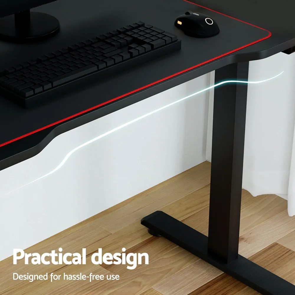 140cm Gaming Desks Standing Desk Motorised - Black