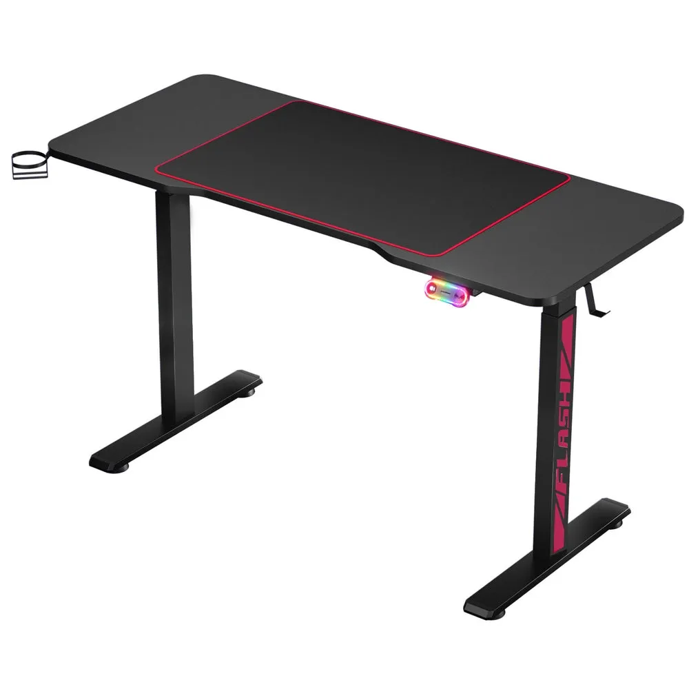 140cm Gaming Desks Standing Desk Motorised - Black