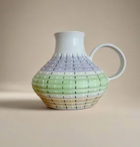 1950s Denby Burlington Stoneware Squat Pastel Jug by Albert Colledge