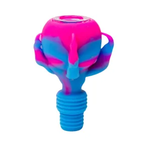 2-in-1 Silicone talon bowl with multi-hole glass bowl