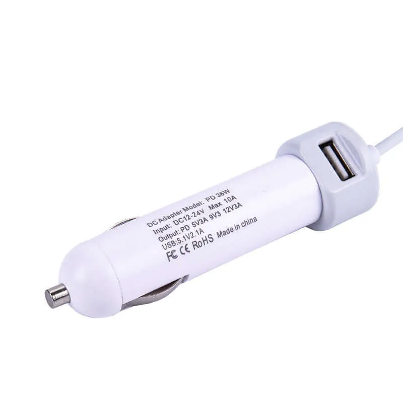 36W USB C Type C Car Charger Adapter with one USB Port