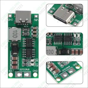 3S Type C 11.1V Step-Up Boost LiPo Polymer Li-Ion Charger 12.6Vdc 18650 Lithium Battery In Pakistan