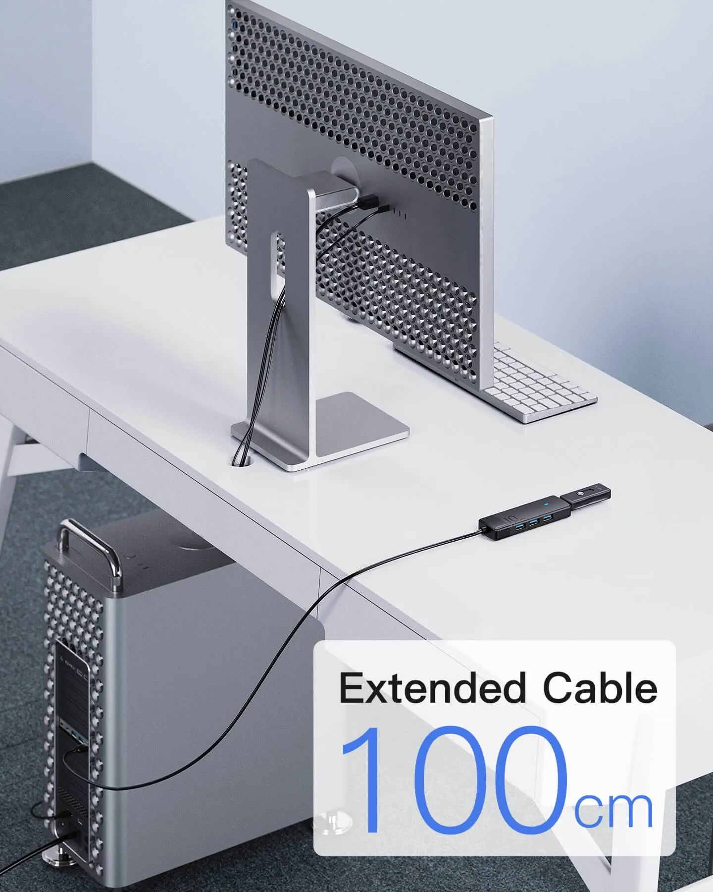 4-in-1 USB 3.2 Gen 2 Hub with USB-A to 4 USB-A Ports & 100cm Cable, HB2025AL