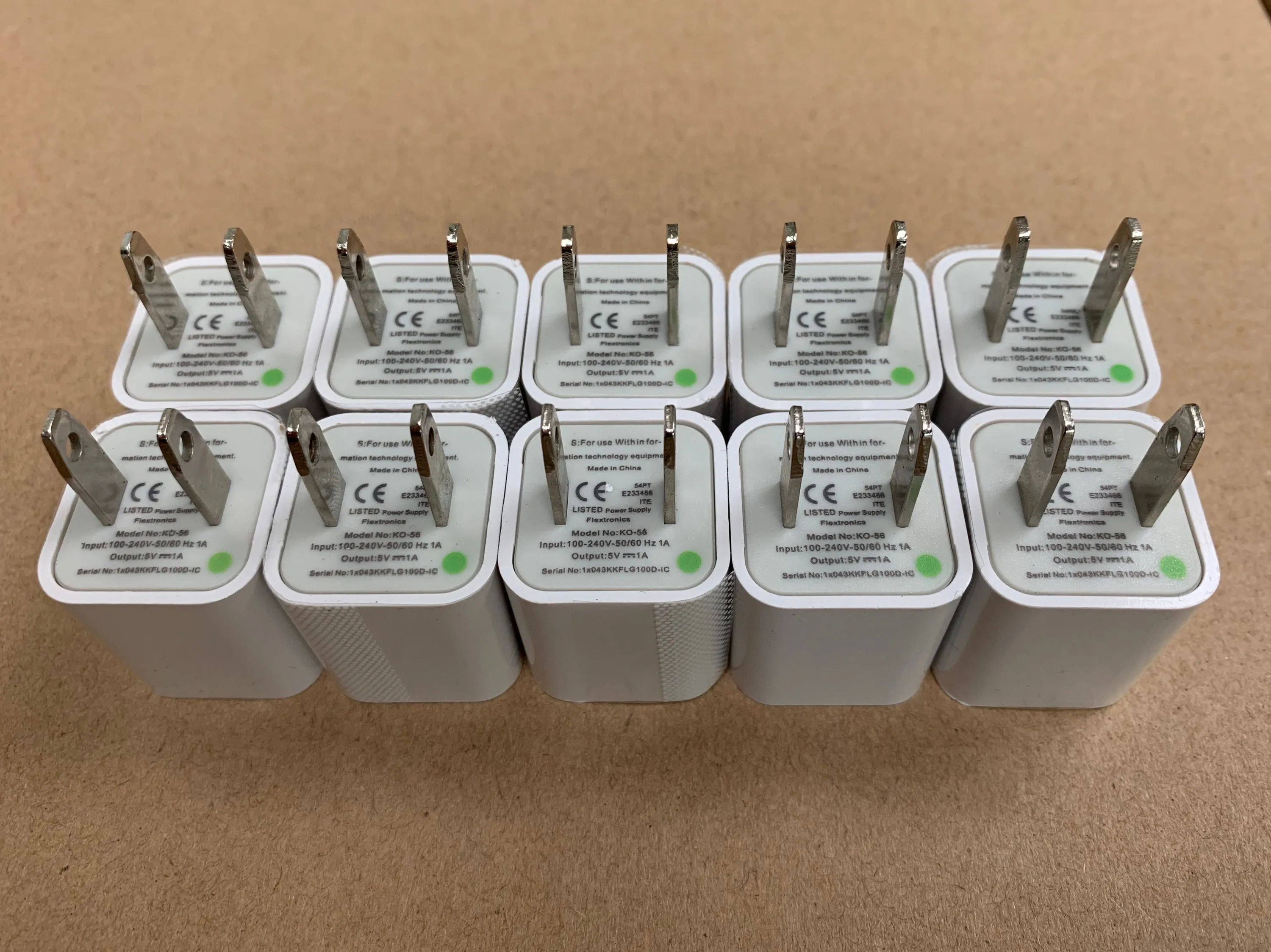 5V 1A USB Wall Charger/ Charging Block 10/20-Pack Home Port Plug Cube