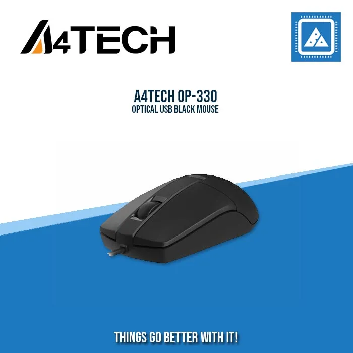 A4TECH OP-330 OPTICAL USB BLACK MOUSE