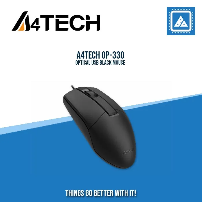 A4TECH OP-330 OPTICAL USB BLACK MOUSE