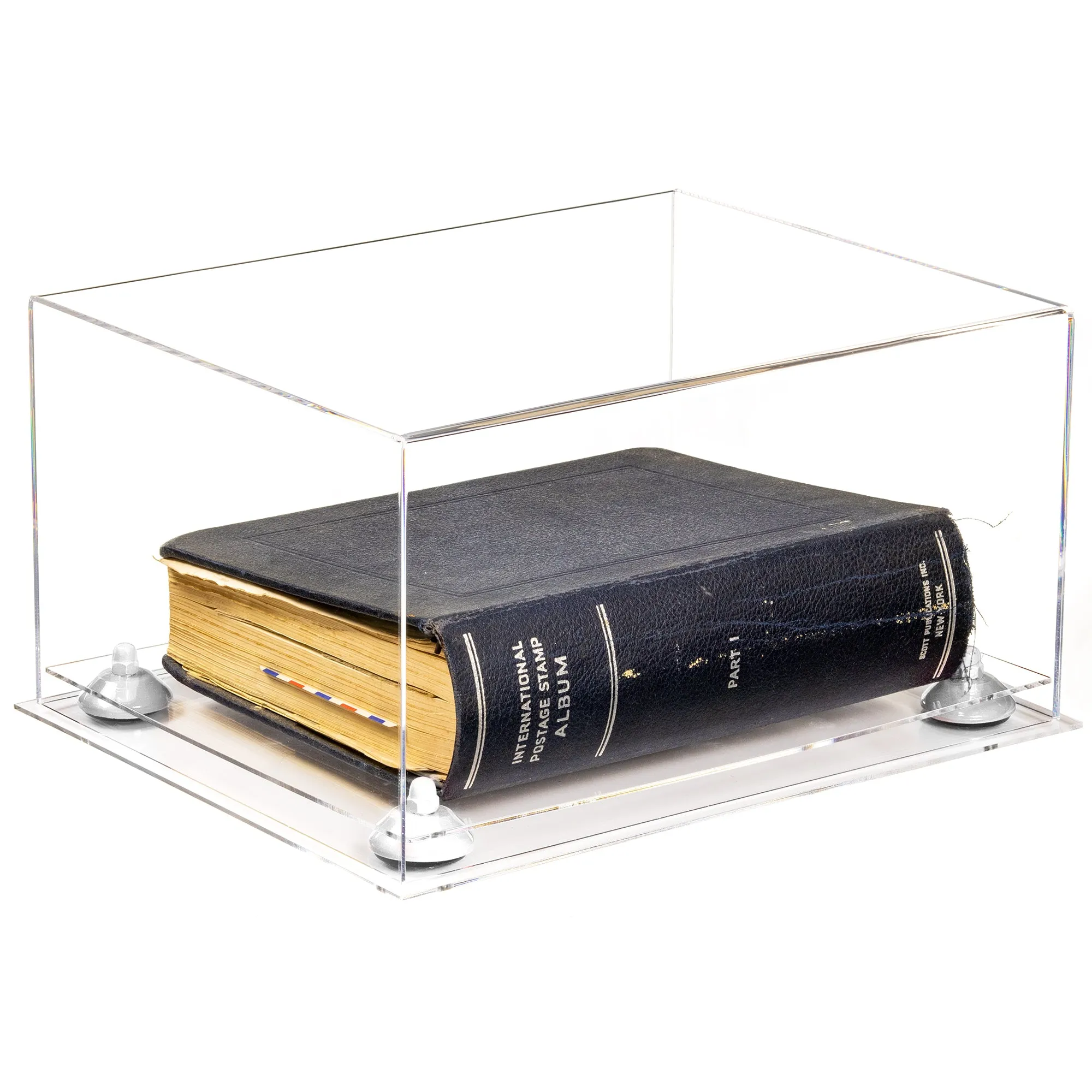 Acrylic Book Display Case with Risers 15.25 X 12 X 8 - Clear (A026/V12)