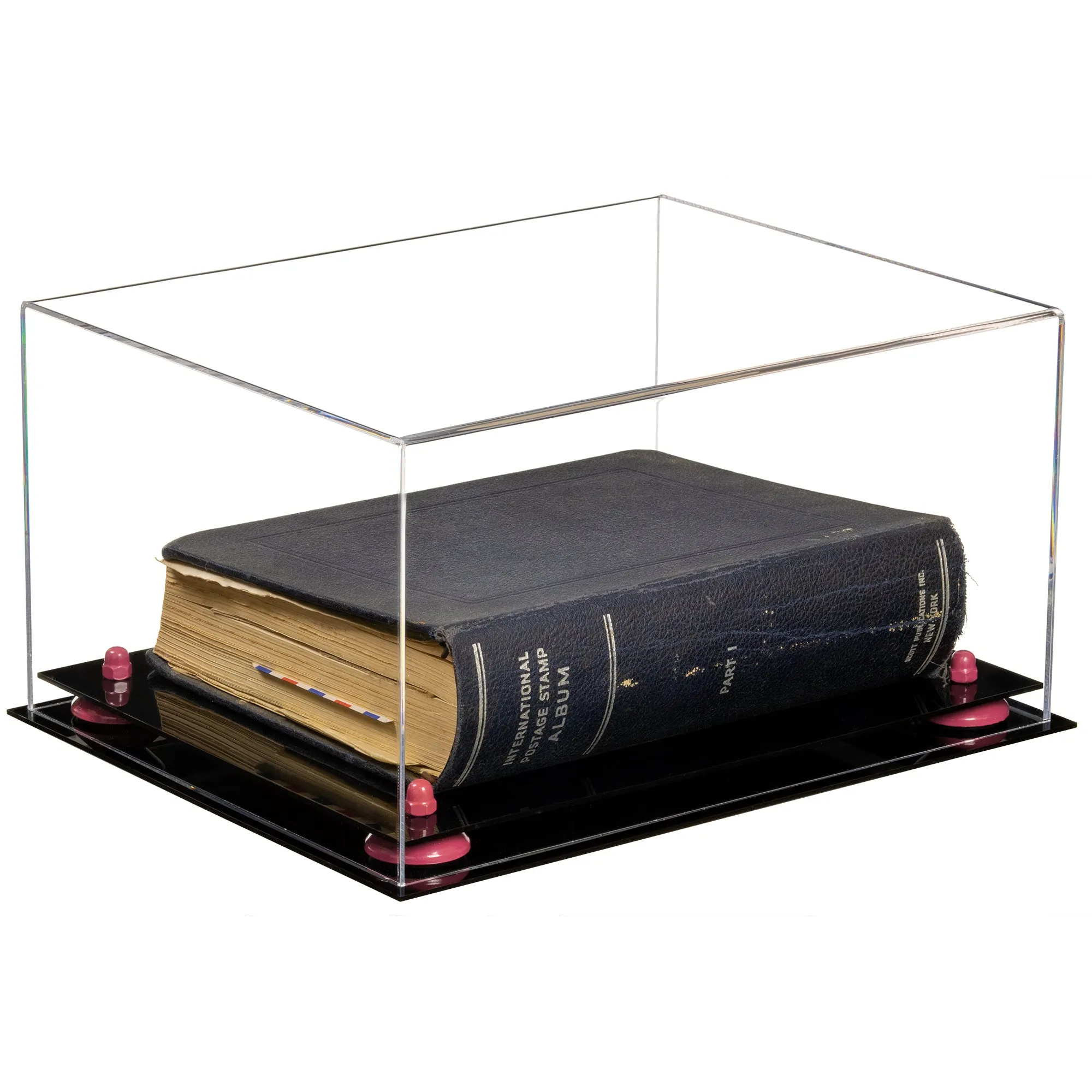 Acrylic Book Display Case with Risers 15.25 X 12 X 8 - Clear (A026/V12)