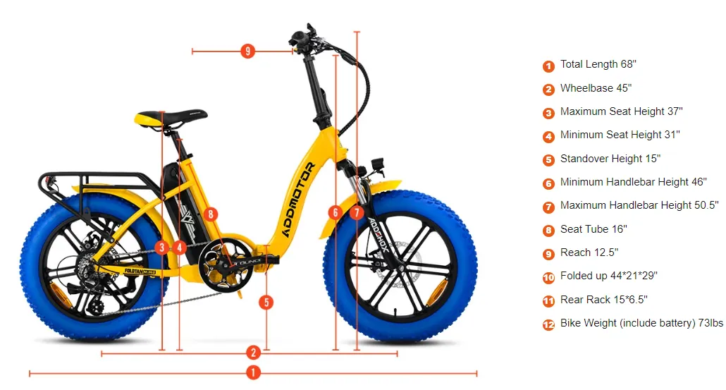 Addmotor 750W Foldtan M-140 2.0 Folding Fat Tire Electric Bike