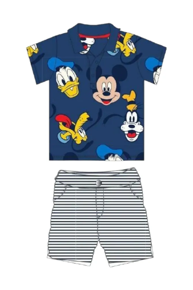 All-Over Mickey Mouse 2PC Print Set.