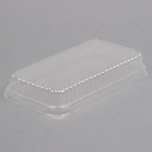 Aluminum Foil Loaf Pan Clear Dome Lid 1-1/2 lb. - 500/Case