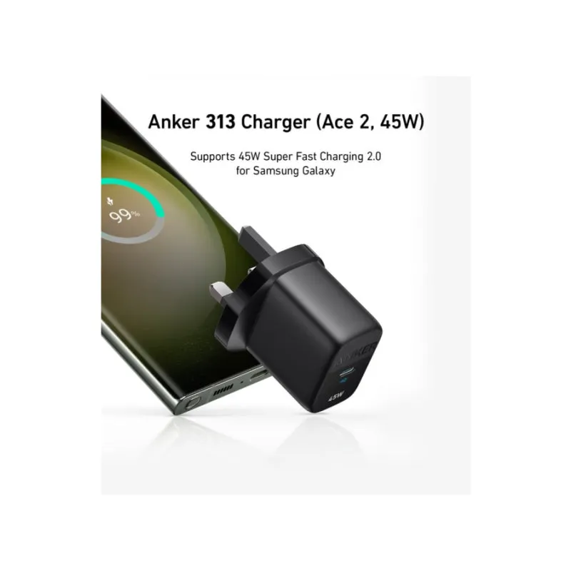 Anker 313 Type-C Wall Charger - 45 W - Black