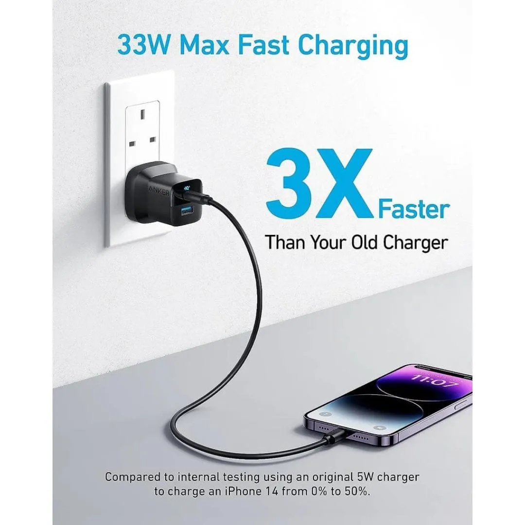 Anker 323 Charger 33W Wall Charger With USB-C to USB-C Cable - B2331