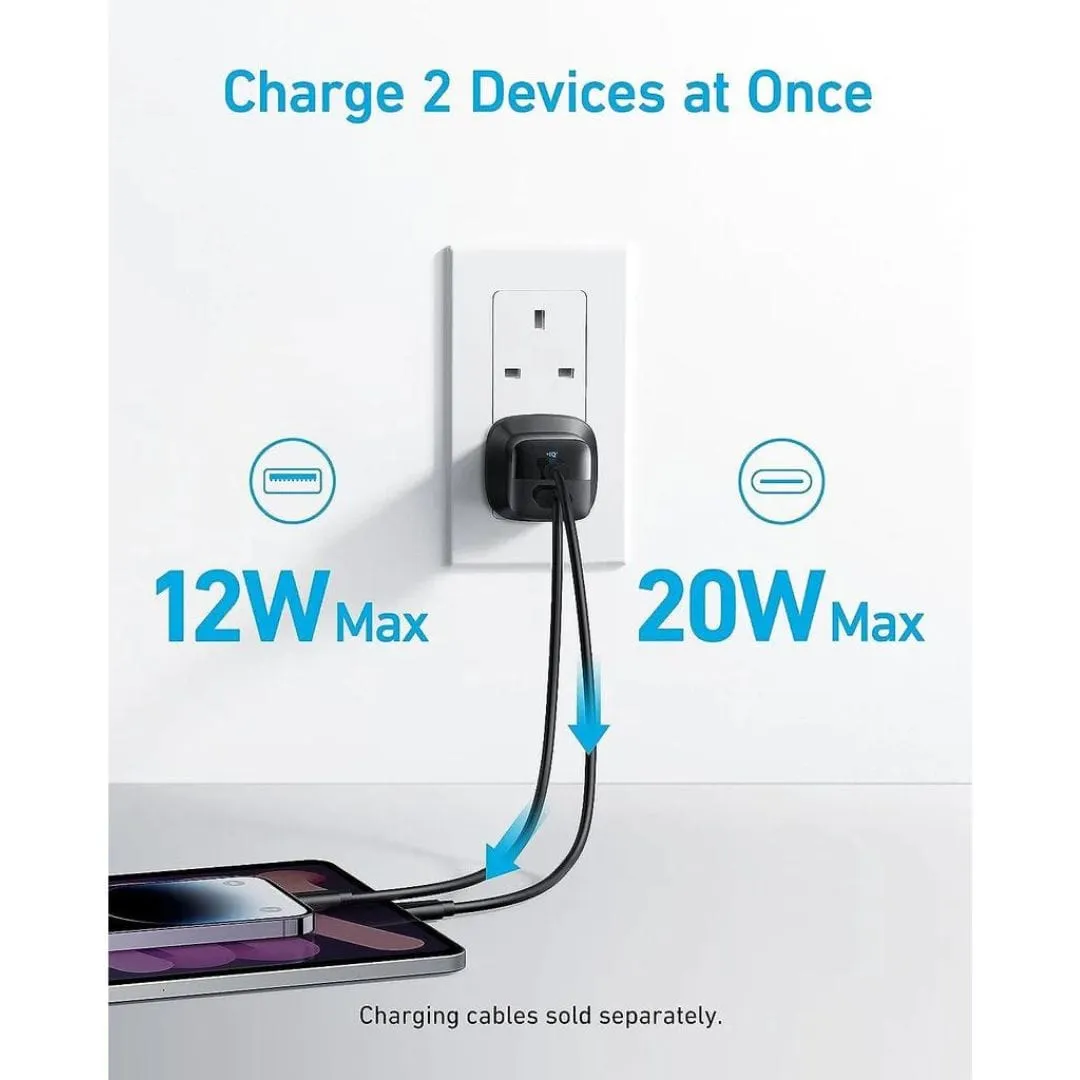 Anker 323 Charger 33W Wall Charger With USB-C to USB-C Cable - B2331