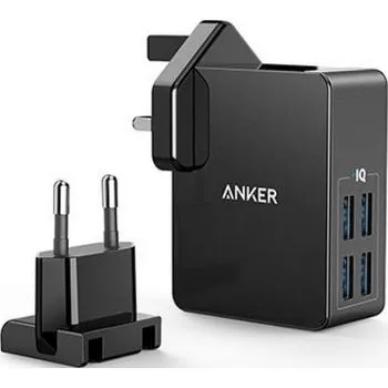 Anker PowerPort 27W 4-Port USB Interchangeable Adapter - A2042