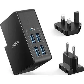 Anker PowerPort 27W 4-Port USB Interchangeable Adapter - A2042