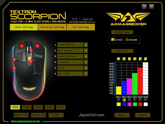 Armaggeddon Wired Gaming Mouse Scorpion 5 Pro