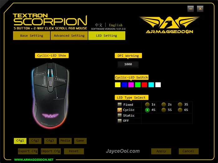 Armaggeddon Wired Gaming Mouse Scorpion 5 Pro