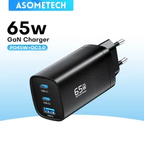 ASOMETECH USB Type C Charger 65W 45W Quick Charger