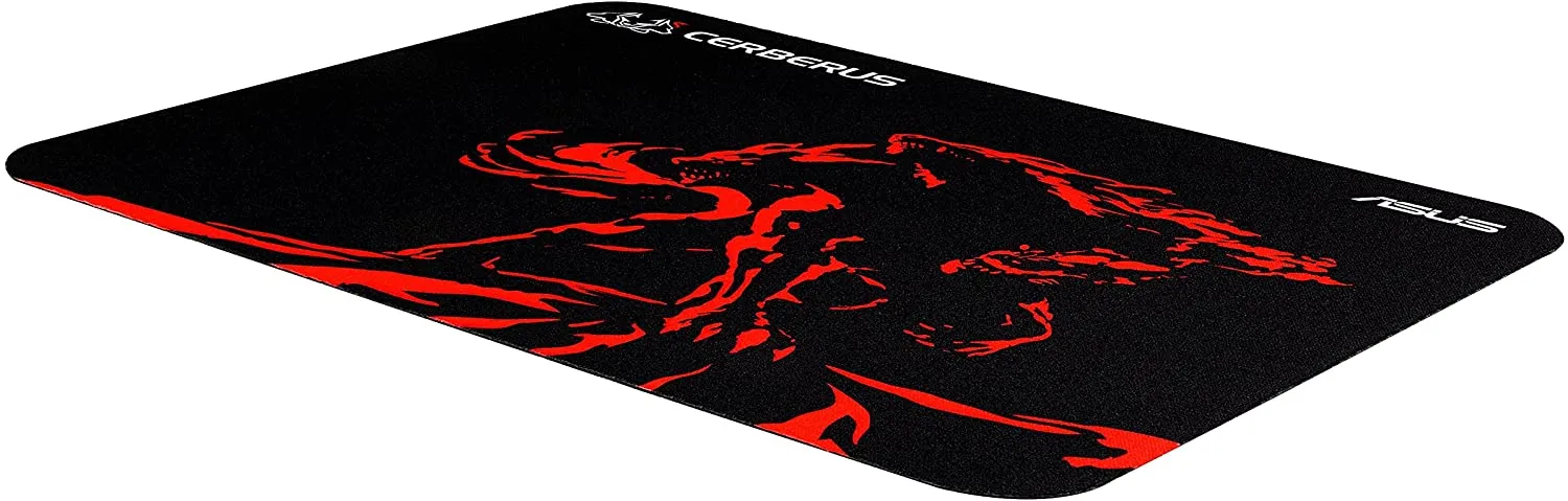 ASUS Cerberus Mat Mini Gaming Mouse Pad Red with Consistent Surface Texture and Non-Slip Rubber