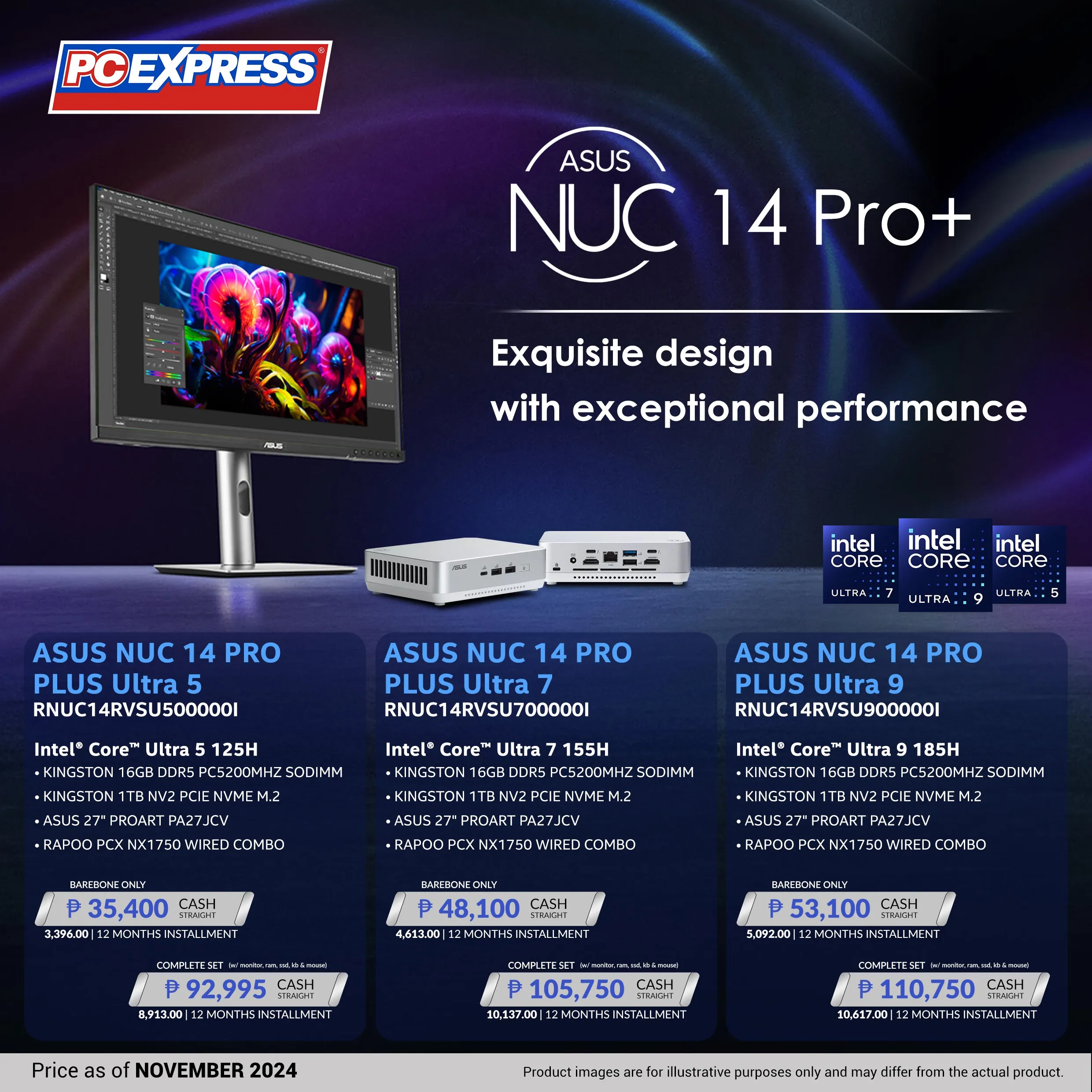 ASUS NUC 14 Pro Plus (RNUC14RVSU500000I) Intel® Core™ Ultra 5 Mini Desktop