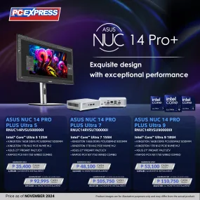 ASUS NUC 14 Pro Plus (RNUC14RVSU500000I) Intel® Core™ Ultra 5 Mini Desktop