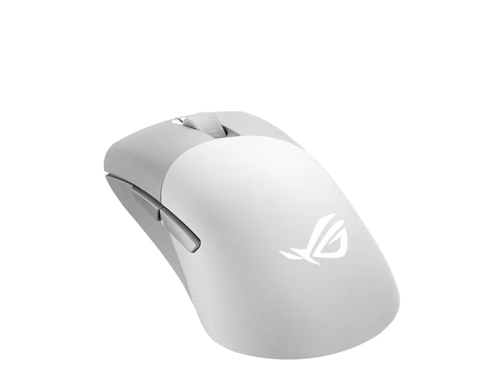 Asus Rog Keris Wireless Aimpoint - Mouse - 2.4 Ghz, Usb 2.0, Bluetooth 5.1 Le - Moonlight White