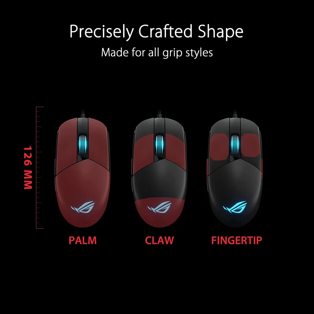 Asus Rog Strix Impact Iii Wired Rgb Gaming Mouse