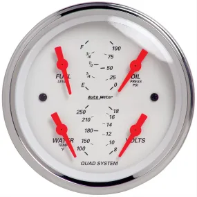 AutoMeter Arctic White Analog Gauge Kits 1314