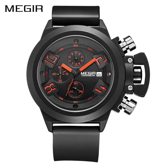 Big Dial Waterproof Silicone Strap Casual Watch