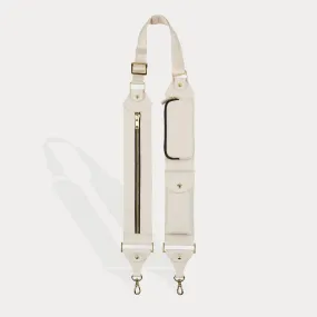 Billie Crossbody Utility Strap-Only - Ivory/Gold