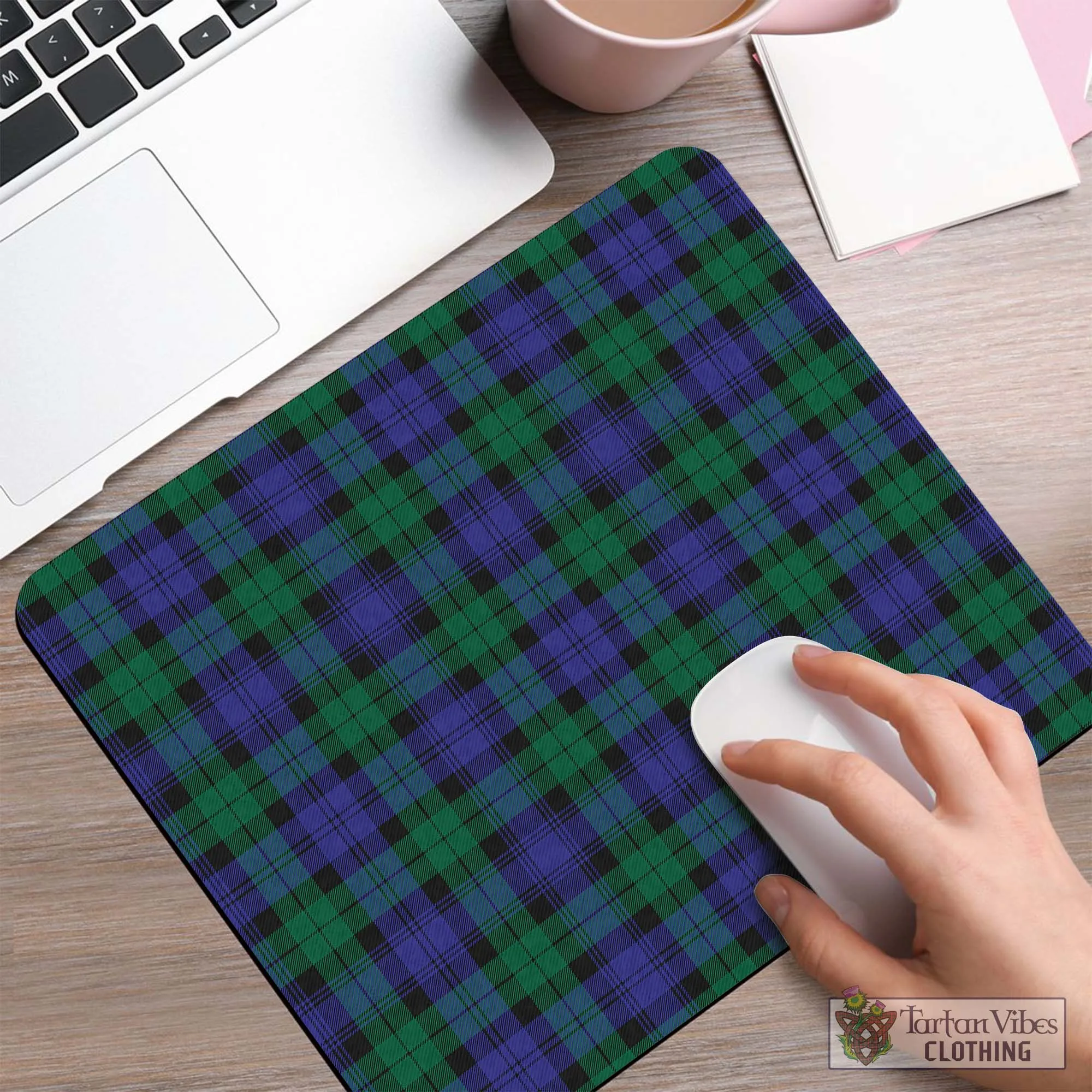 Black Watch Modern Tartan Mouse Pad