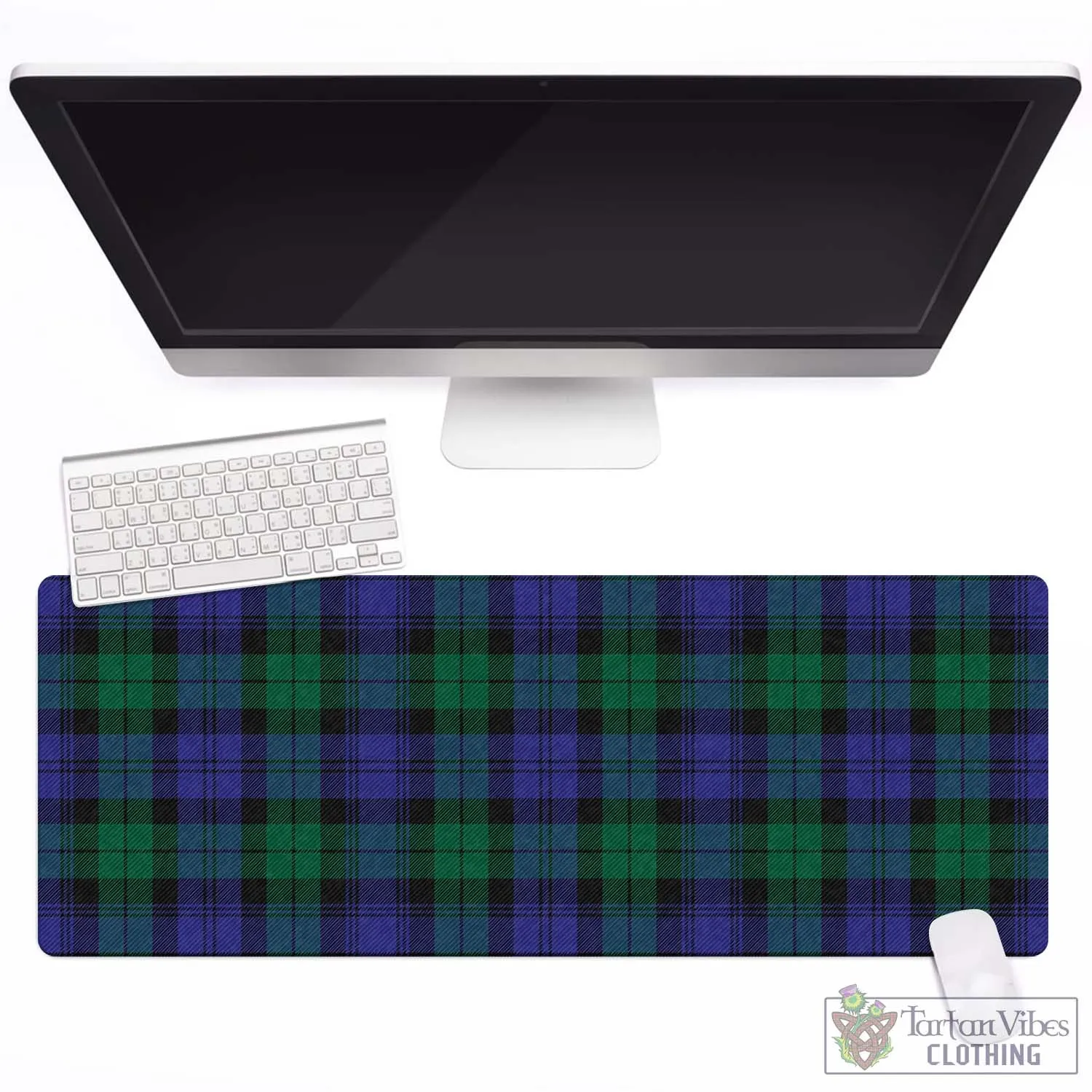 Black Watch Modern Tartan Mouse Pad