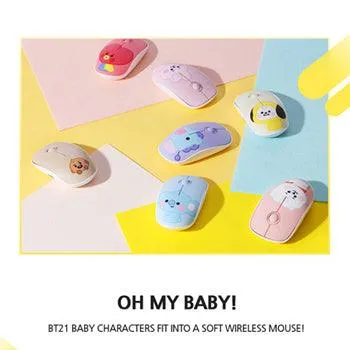 BT21 Baby Wireless Silent Mouse★ Noiseless Button/ BT21 Baby Character Design Mouse