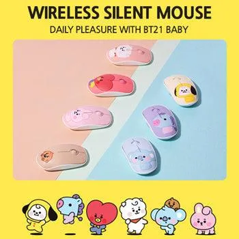 BT21 Baby Wireless Silent Mouse★ Noiseless Button/ BT21 Baby Character Design Mouse