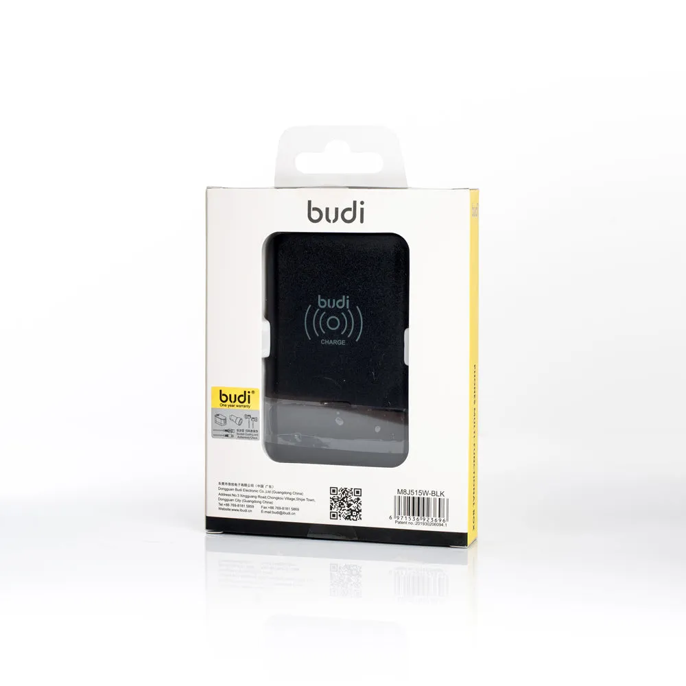 Budi Multi-Functional 15W Wireless Charging Box Smart Adapter Card Storage Cable