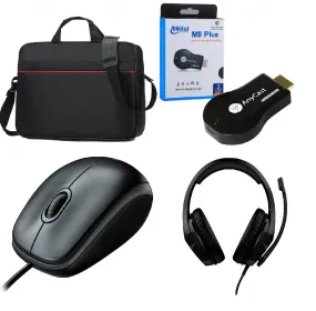 Bundle - Laptop Bag   Keybord Protictive Film   Cleaner   Mouse Usb   Headset