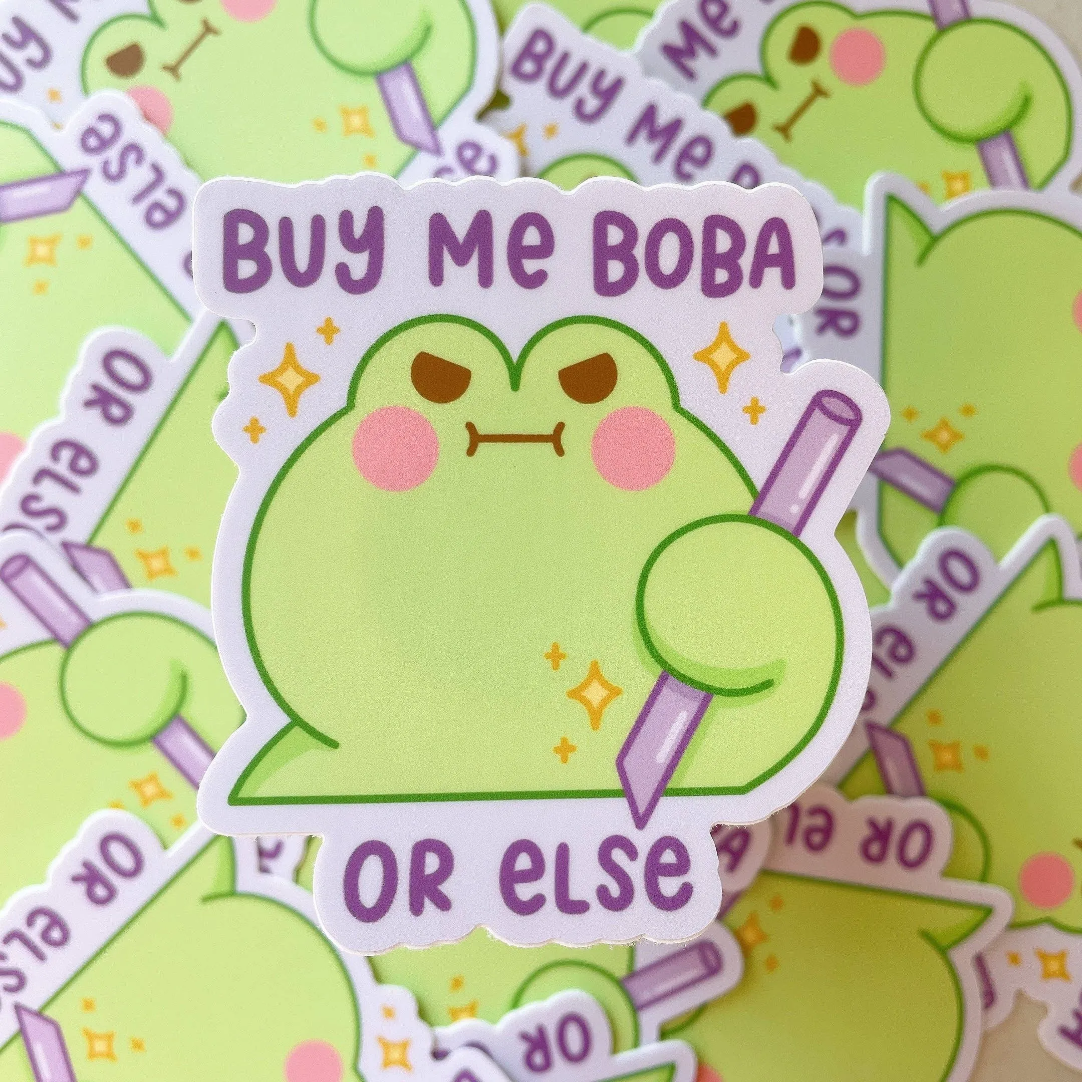 Buy Me Boba or Else Vinyl Sticker