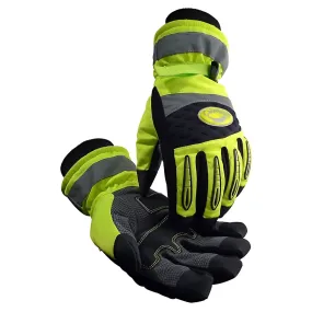 Caiman 2991-7 Synthetic Leather Patch Palm Glove with Hi-Vis Polyester Back - Heatrac Insulation