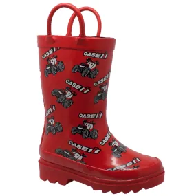 Case IH Kids Girls Red Rubber Work Boots