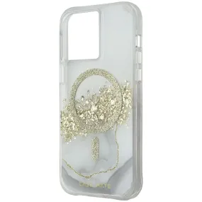 Case-Mate Karat Marble Case for MagSafe for iPhone 14 Pro Max - Clear/Gold