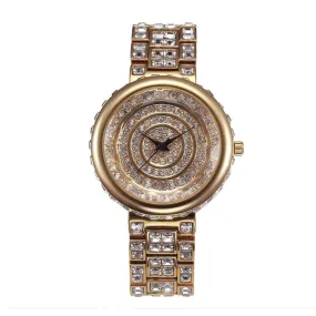 Circle Pattern Dial Quartz Women's Watch