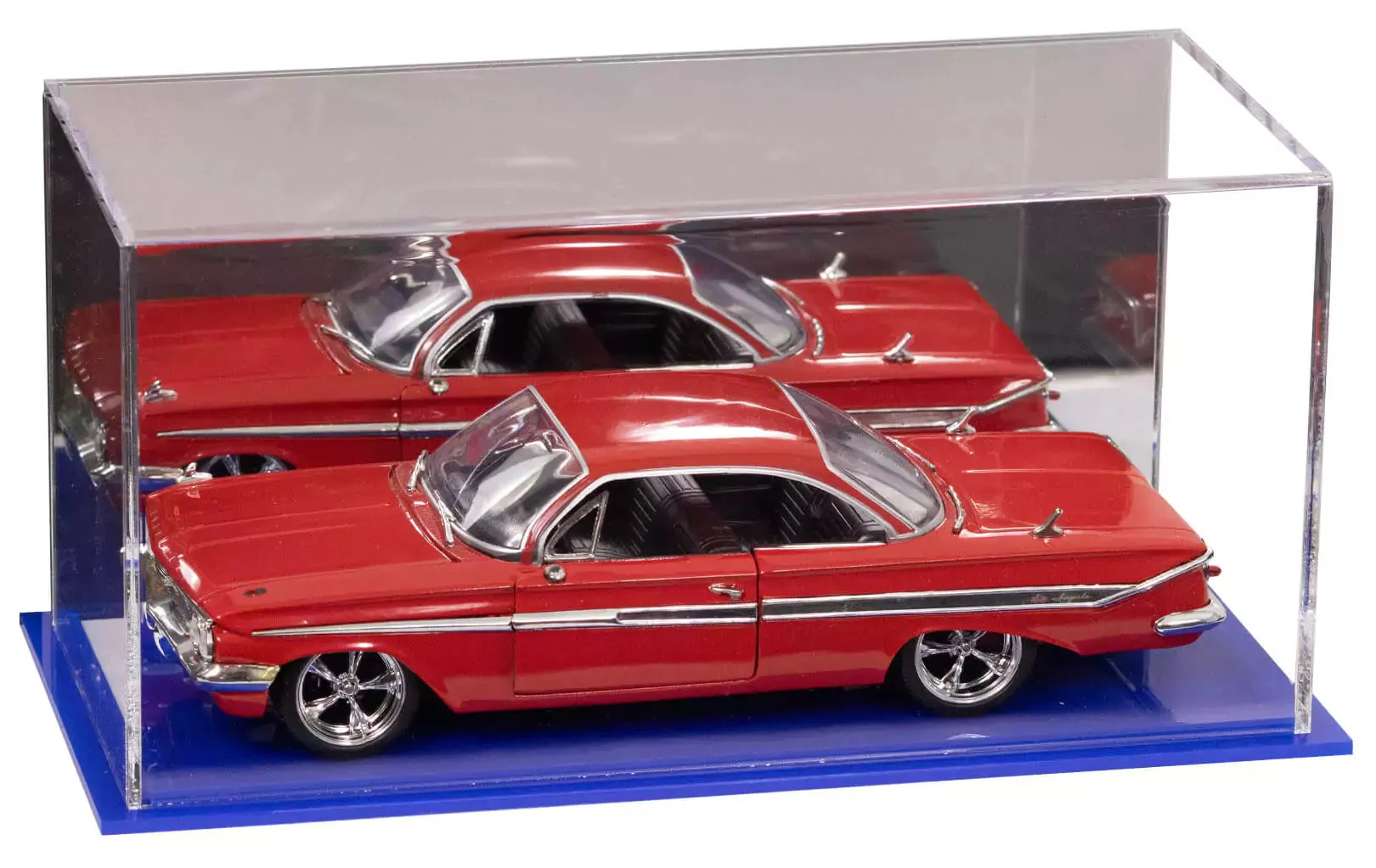 Clear Acrylic Diecast Model Car Display Case with Shelves