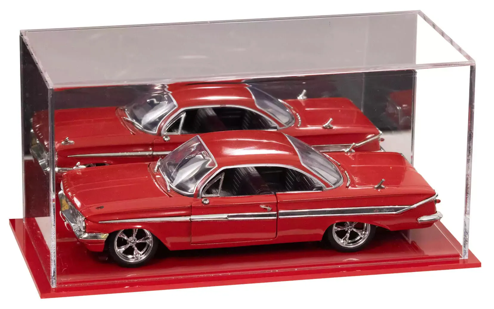 Clear Acrylic Diecast Model Car Display Case with Shelves