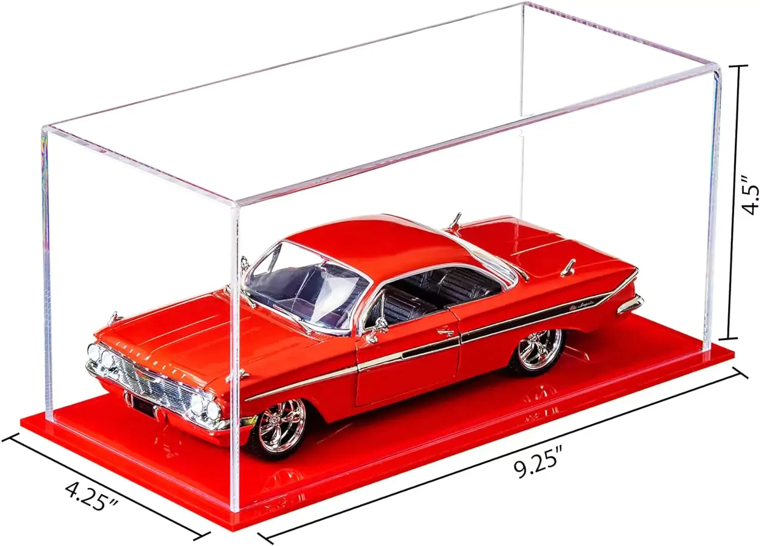 Clear Acrylic Diecast Model Car Display Case with Shelves