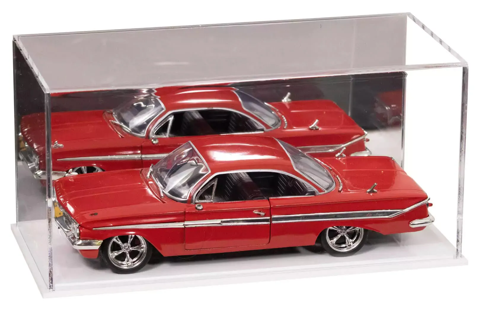 Clear Acrylic Diecast Model Car Display Case with Shelves