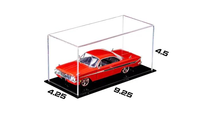 Clear Acrylic Diecast Model Car Display Case with Shelves