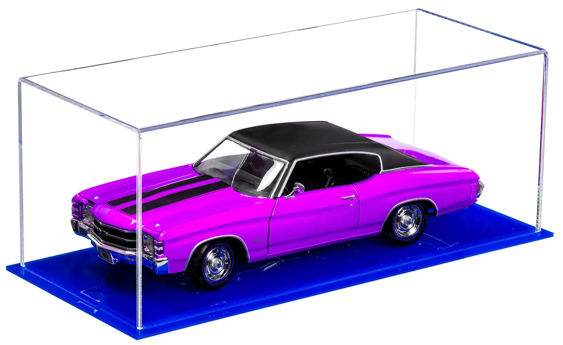 Clear Acrylic Diecast Model Car Display Case with Shelves