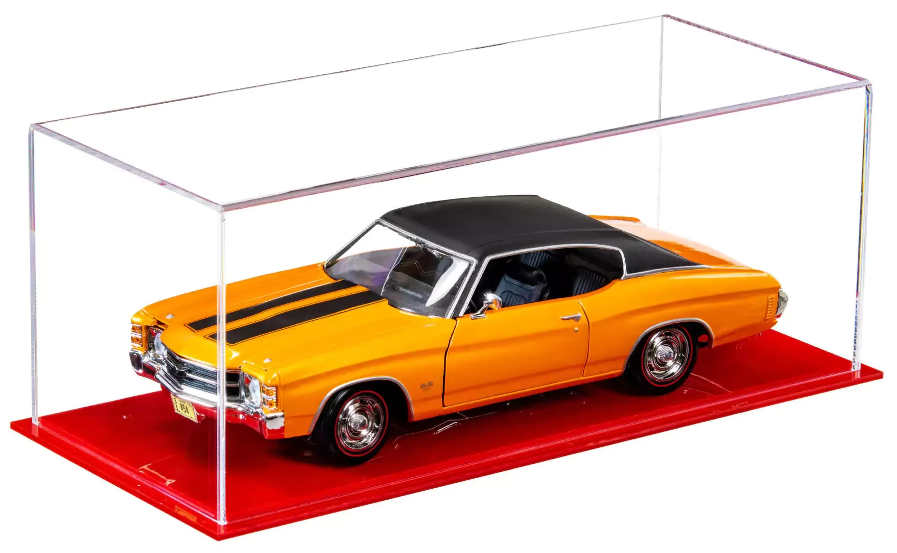 Clear Acrylic Diecast Model Car Display Case with Shelves