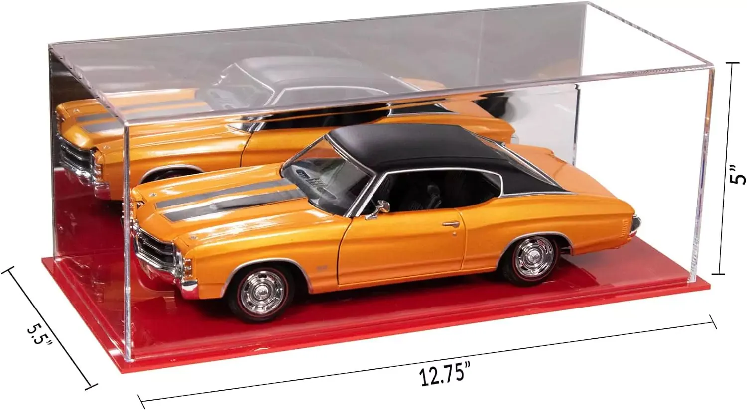 Clear Acrylic Diecast Model Car Display Case with Shelves